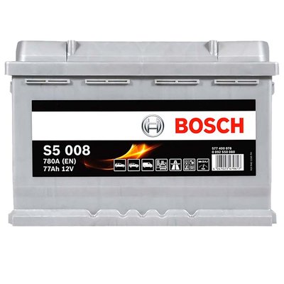 Автомобільний акумулятор BOSCH 77Ah 780A R+ (правий +) S50 080 566615479273 фото