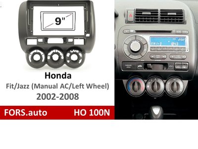 Переходная рамка FORS.auto HO 100N для Honda Fit/Jazz (9 inch, LHD, Manual AC, dark grey) 2002-2008 11764 фото