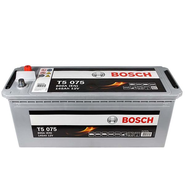 Автомобильный аккумулятор BOSCH 145Ah 800A L+ (левый +) T50 750 566615479308 фото