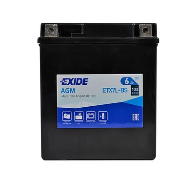 Мото акумулятор EXIDE ETX 7L-BS EXIDE (12V, 6A) 566125883053 фото