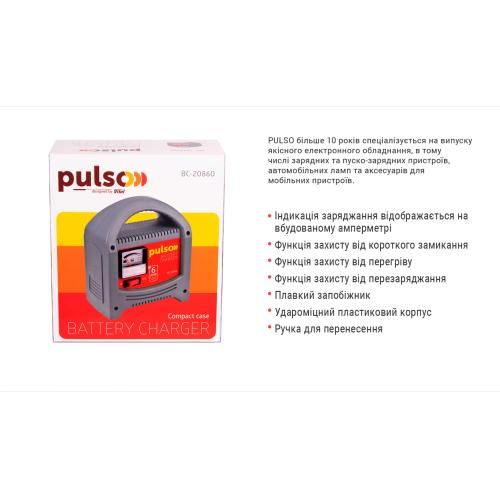 Зарядний пристрій PULSO BC-20860 12V/6A/20-80AHR/стрілковий індикатор BC-20860 фото
