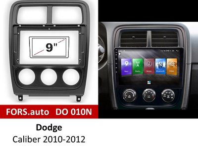 Переходная рамка FORS.auto DO 010N для Dodge Caliber (9 inch, black) 2010-2012 11916 фото