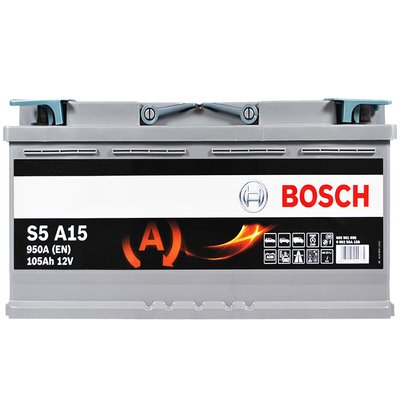 Автомобильный аккумулятор BOSCH AGM (S5A 150) (L6) 105Ah 950A R+ 566125885324 фото
