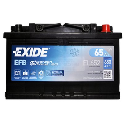 EXIDE Start-Stop EFB (EL652) 65Аh 650A R+ (LB3) 564958894696 фото