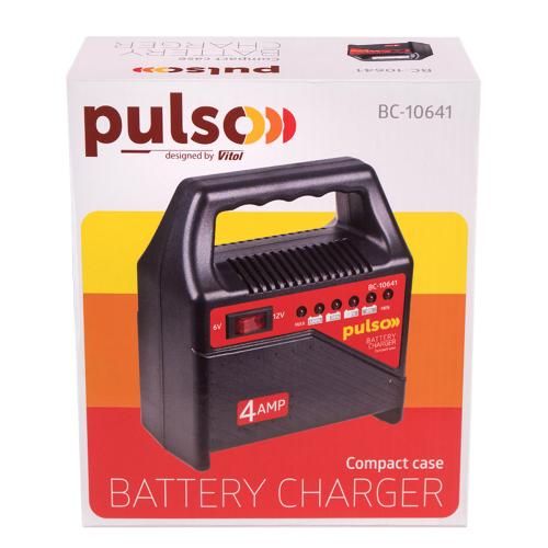 Зарядний пристрій PULSO BC-10641 6&12V/4A/10-60AHR/світлодіодн.індик. BC-10641 фото