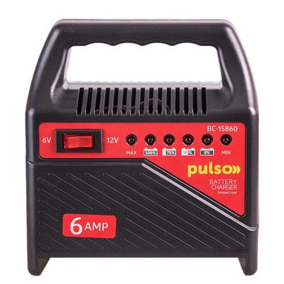 Зарядний пристрій PULSO BC-15860 6&12V/6A/15-80AHR/світлодіодн.індик. BC-15860 фото