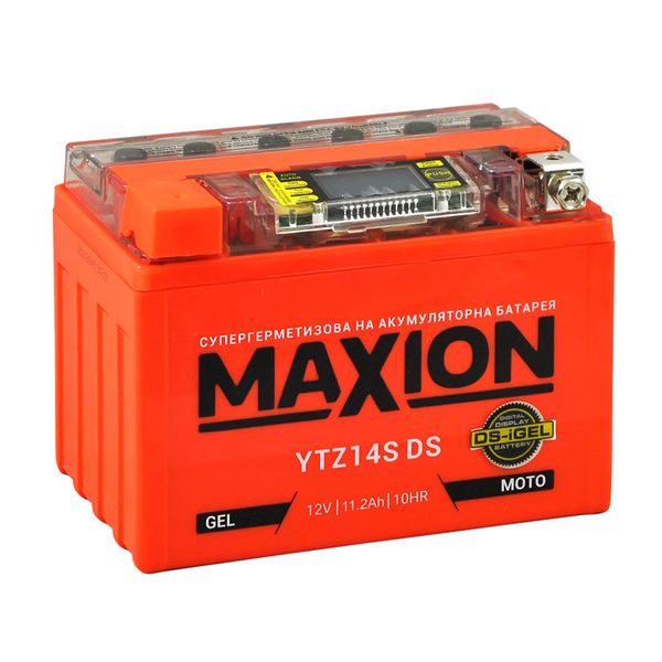 Мото акумулятор MAXION 12V 11.2A L+ (левый +) YTZ 14S DS (DS-iGEL) 564958889117 фото