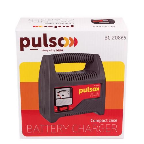 Зарядний пристрій PULSO BC-20865 12V/6A/20-80AHR/стрілковий індикатор BC-20865 фото