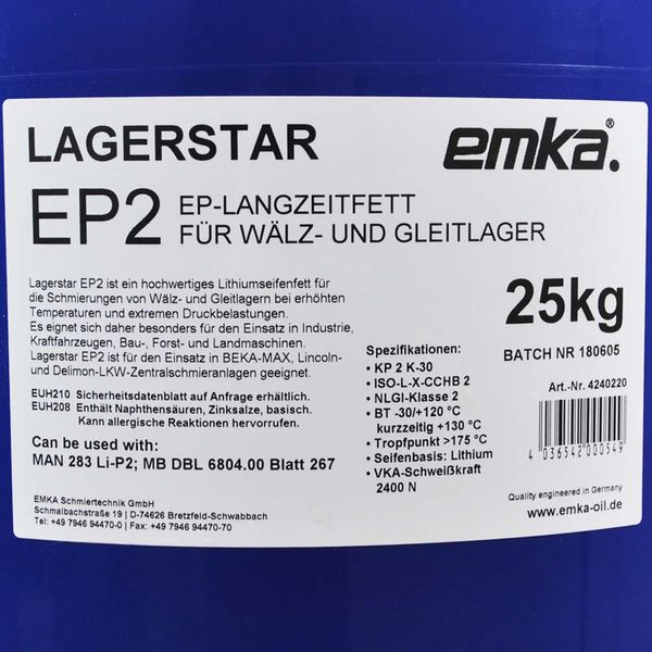 EMKA Lagerstar EP 2 25 kg 564958893674 фото