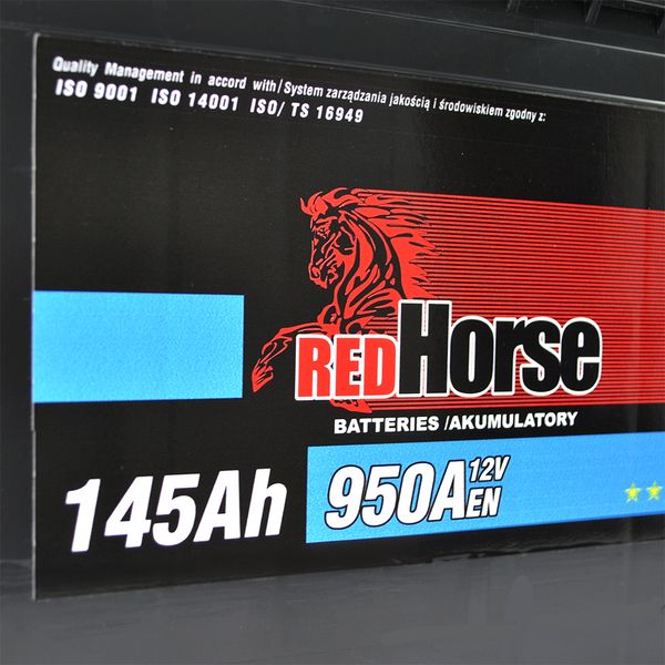 Автомобільний акумулятор RED HORSE (645 20) (D4) 145Ah 950A L+ 566125885392 фото