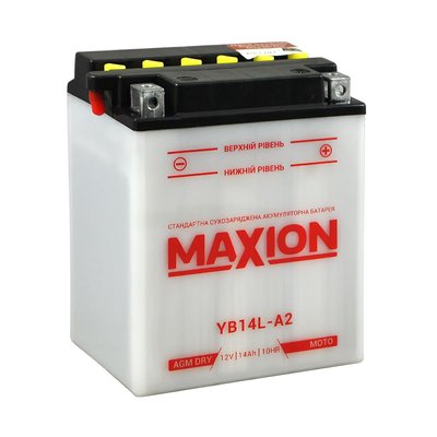 Мото акумулятор MAXION 12V 14A R+ (правий +) YB 14L-A2 564958889151 фото