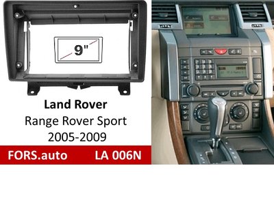 Переходная рамка FORS.auto LA 006N для Land Rover Sport (9 inch, black) 2005-2009 11921 фото