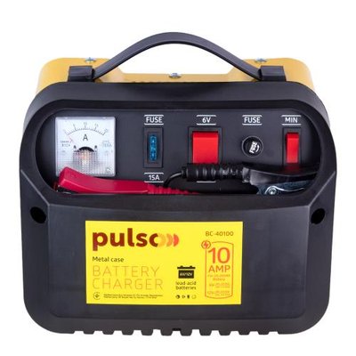 Зарядний пристрій PULSO BC-40100 6&12V/10A/12-200AHR/стрілковий індикатор. BC-40100 фото