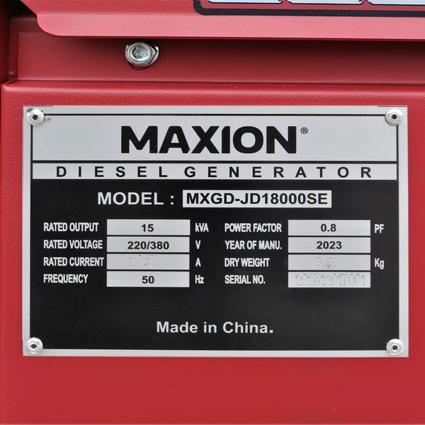 Генератор дизель MAXION (JD18000SE) 13 кВт безшумний  електро старт 1022400 фото