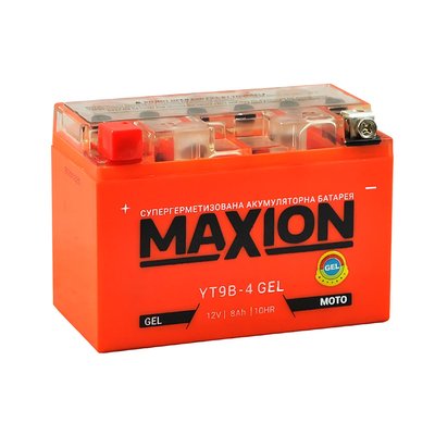 Мото акумулятор MAXION Gel 12V 8A L+ (левый +) YT 9B-4 564958889111 фото