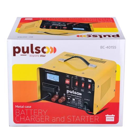Пуско-зарядний пристрій PULSO BC-40155 12&24V/45A/Start-100A/20-300AHR/стрілк. індик. BC-40155 фото