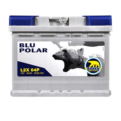 Автомобильный аккумулятор BAREN Blu polar 64Аh 610А L+ (левый +) L2 564958894591 фото