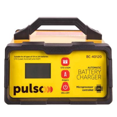 Зарядний пристрій PULSO BC-40120 12&24V/2-5-10A/5-190AHR/LCD/Iмпульсний BC-40120 фото