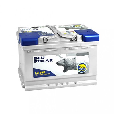Автомобильный аккумулятор BAREN Blu polar 74Аh 680А R+ (правый +) 566615479240 фото