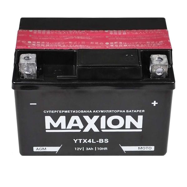 Мото акумулятор Maxion 12V 4A R+ (правий +) YTX 5L-BS 564958889120 фото