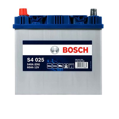 Автомобільний акумулятор BOSCH Asia 60Ah 540A L+ (лівий +) D23 (S40 250) 564958891527 фото
