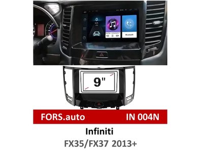 Переходная рамка FORS.auto IN 004N для Infiniti FX35/FX37 (9 inch, UV black) 2013+ 11876 фото