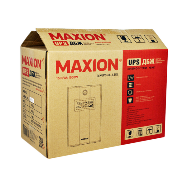 ДБЖ MAXION лінійно-інтерактивний 1500ВА/1050Вт/24В з чистою синусоідою 1022407 фото