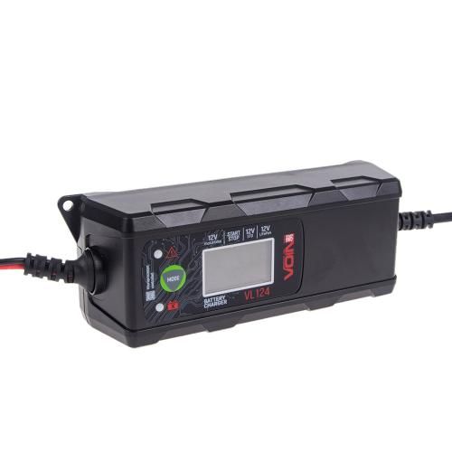 Зарядний пристрій VOIN VL-124 12V/4A/3-120AHR/LCD/Iмпульсний VL-124 фото