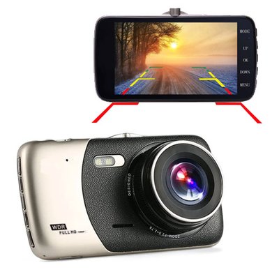 Автомобільний відеореєстратор арт X600 LCD 4", Angel Lens, камери, 1080P Full HD, метал. корпус 461859 фото