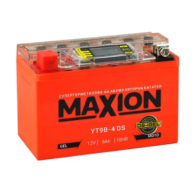 Мото акумулятор MAXION 12V 8A L+ (лівий +) YT 9B-4 DS (DS-iGEL) 564958889184 фото