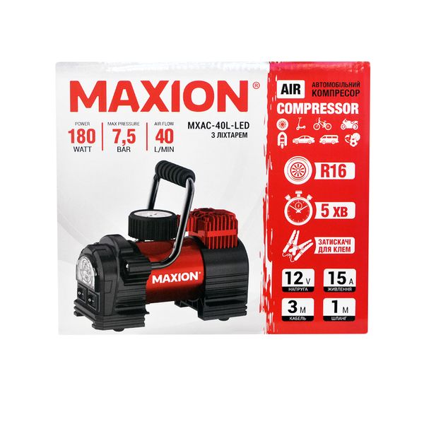 Автомобільний компресор MAXION MXAC-40L-LED (271058) 271058 фото