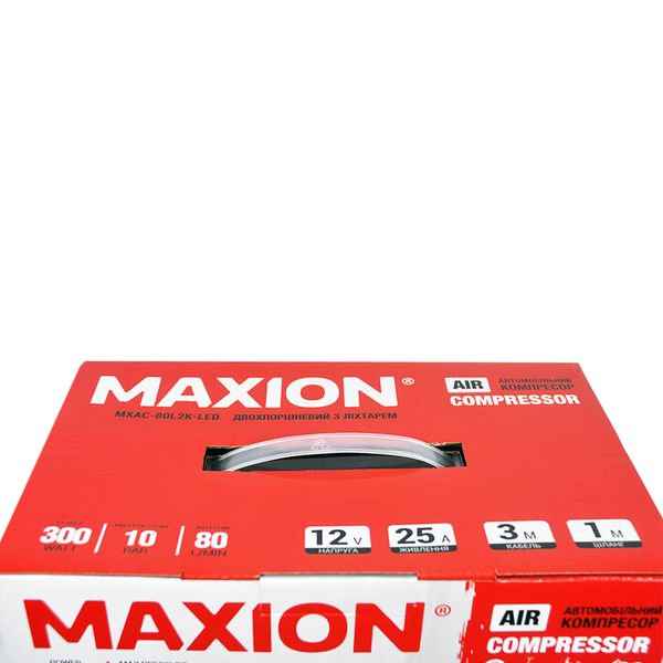 Автомобільний двопоршневий компресор MAXION MXAC-80L2K-LED 251059 фото