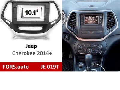 Переходная рамка FORS.auto JE 019T для Jeep Cherokee (10.1 inch, black, silver) 2014+ 11737 фото