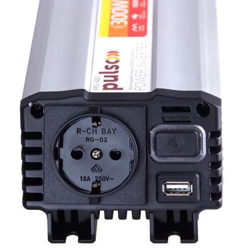 Перетворювач напруги PULSO IMU 320/12V-220V/300W/USB-5VDC2.0A/мод.хвиля/прикуривач+клеми IMU-320 фото