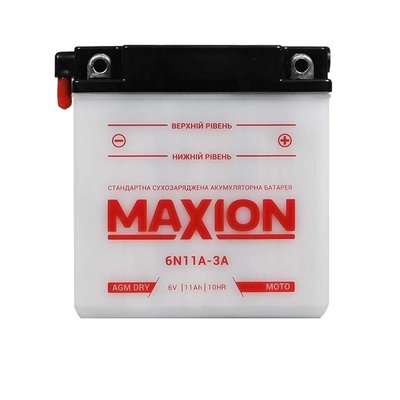 Мото акумулятор MAXION 6V 11A R+ (правый +) 6N 11A-3A 564958889149 фото