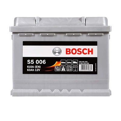 Автомобільний акумулятор BOSCH 63Ah 610A L+ (лівий +) L2 (S50 060) 564958891529 фото