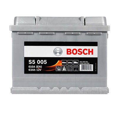 Автомобільний акумулятор BOSCH 63Ah 610A R+ (правий +) S50 050 566615479246 фото