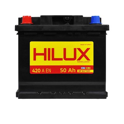 Автомобильный аккумулятор HILUX Black 50Ah 420A L+ (левый +) L1 564958894821 фото
