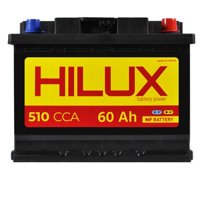Автомобильный аккумулятор HILUX Black 60Ah 510A R+ (правый +) L2 564958894793 фото