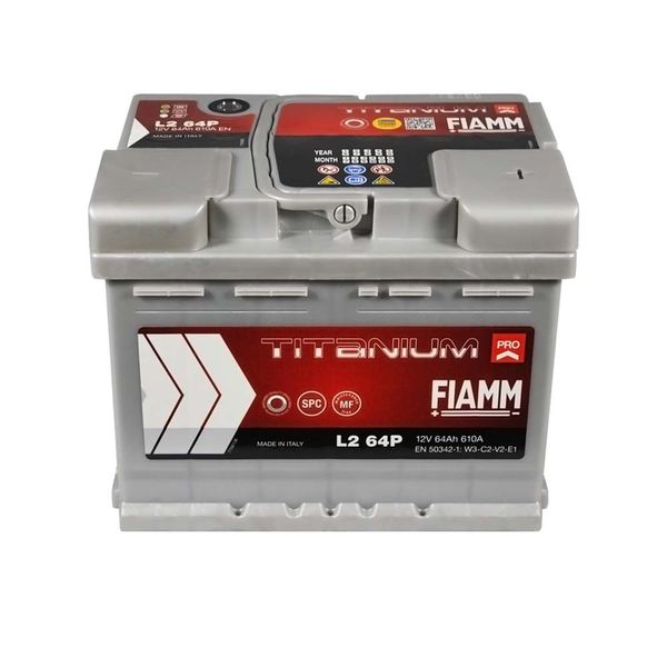 Автомобільний акумулятор FIAMM Titanium Pro 64Аh 610А R+ (правий +) L2 564958893601 фото