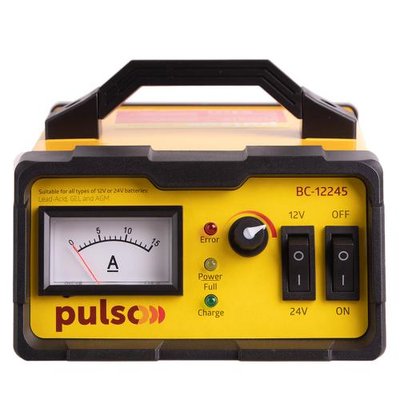 Зарядний пристрій PULSO BC-12245 12-24V/0-15A/5-190AHR/LED-Ампер./Iмпульсний 54794 фото