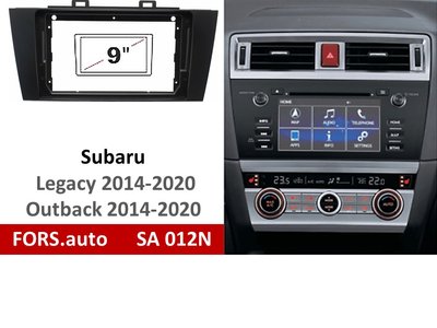 Переходная рамка FORS.auto SA 012N для Subaru Legacy/Outback (9 inch, black) 2014-2020 11828 фото