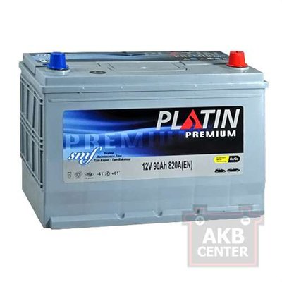 Автомобільний акумулятор PLATIN Premium Asia 90Ah 820A R+ (правий +) SMF 564958890431 фото