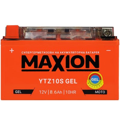 Мото акумулятор MAXION GEL 12V, 8,6A L+ (левый +) YTZ 10S 564958894789 фото