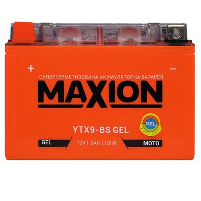 Мото акумулятор MAXION GEL 12V, 9A L+ (лівий +) YTX 9-BS 566125882952 фото