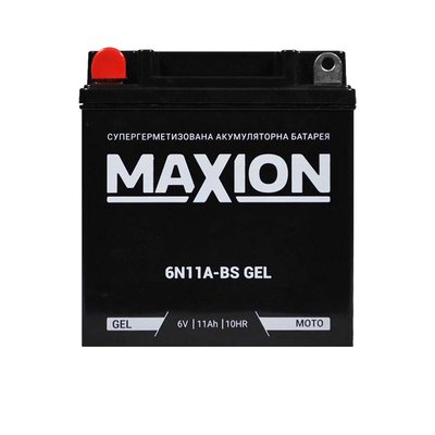 Мото акумулятор MAXION Gel 6V, 11A L+ (лівий +) 11A-BS 564958894763 фото
