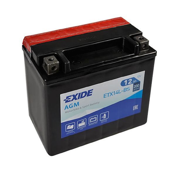 Мото акумулятор EXIDE ETX 14L-BS EXIDE (12V, 12A) 566125883050 фото