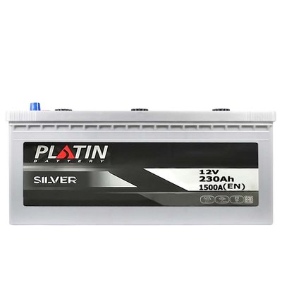 Автомобильный аккумулятор PLATIN Silver 230Ah 1500A L+ (левый +) MF D6 566125882985 фото