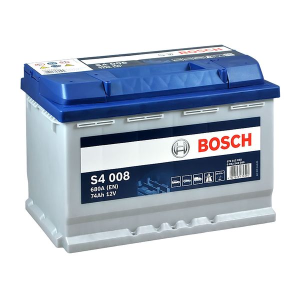Автомобільний акумулятор BOSCH 74Ah 680A R+ (правий +) S40 080 566615479248 фото
