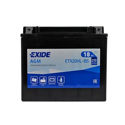 Мото акумулятор EXIDE ETX 20HL-BS EXIDE (12V, 18A) 566125883055 фото